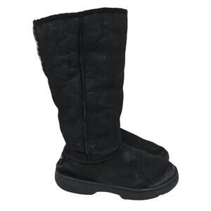 UGG Ultimate Tall Braid Black Boots 8